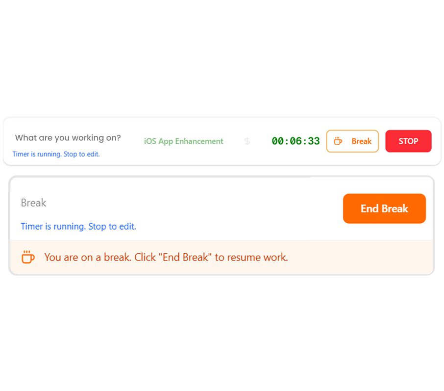Track time using a timer