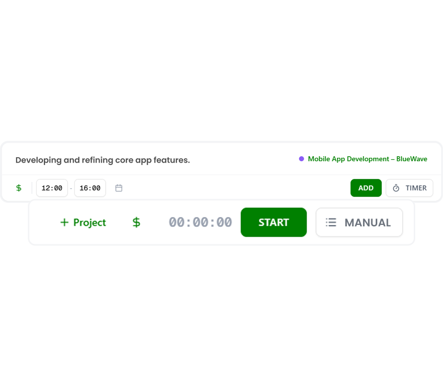 Track time using a timer