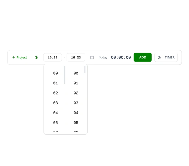 Add and edit time entries in Punchly