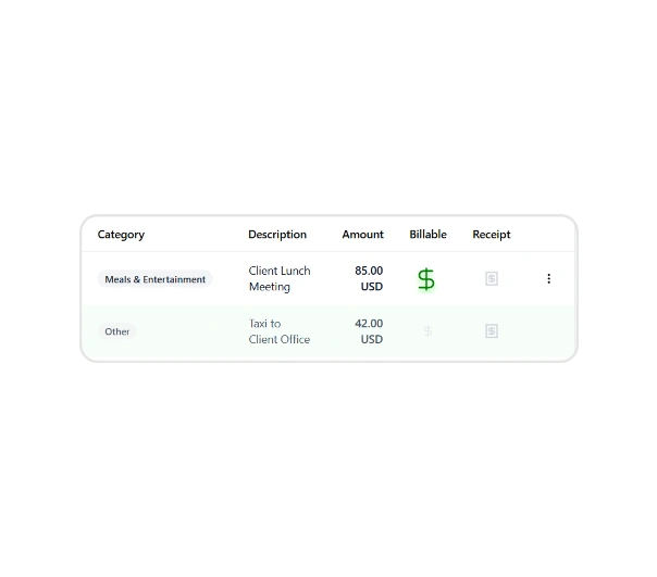 Mark expenses as billable in Punchly Expenses