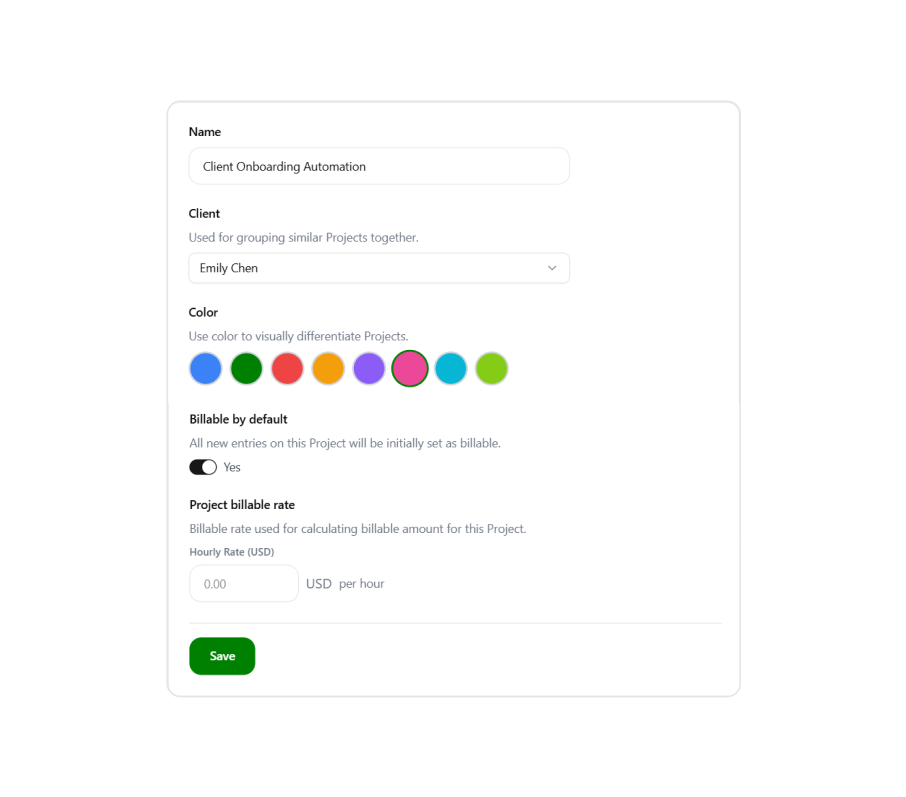 Project Setting in Punchly Projects